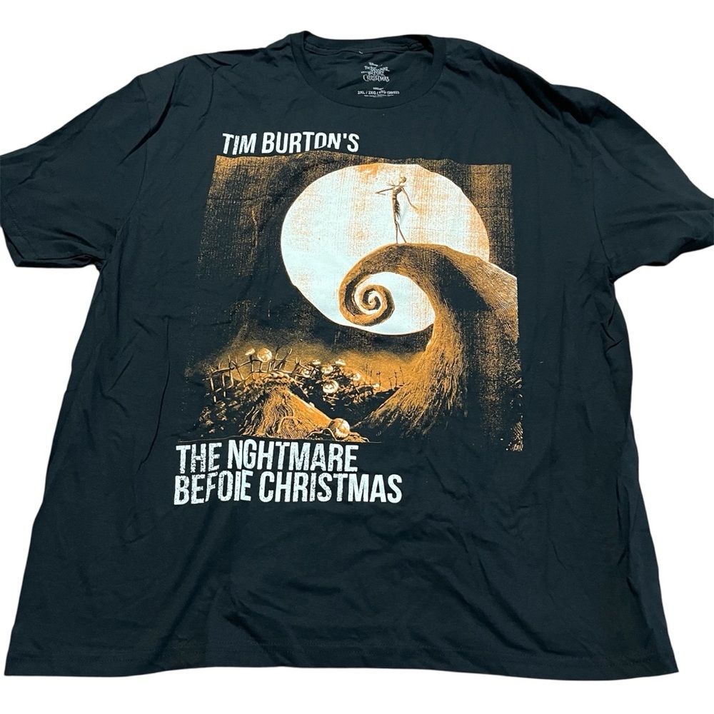 Disney Nightmare Before Christmas Tee. Size 2XL Time Burton Jack Skellington